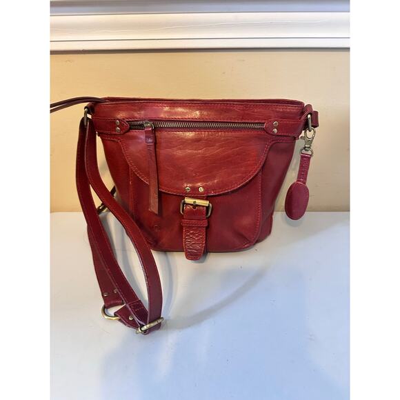 Børn Red Leather Crossbody Bag - Stylish and Practical! - Picture 6 of 12